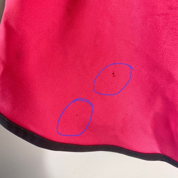 Under Armour Girls Running Shorts Youth L Pink Black Folderover Waist Loose Fit - Picture 13 of 13